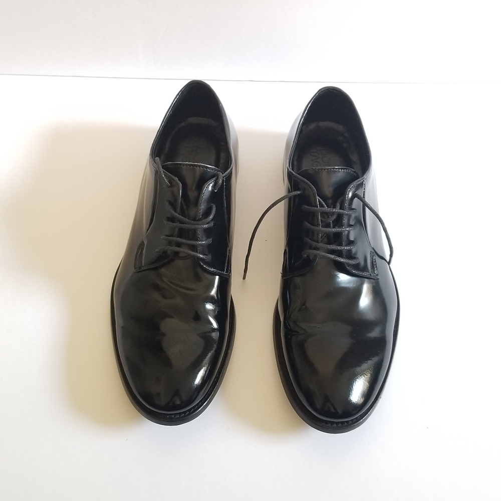 Domenico Tagliente Mens Patent Leather Laced Shoes Size 41 Black - Picture 2 of 11